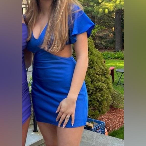 COPY - Princess Polly blue cut-out semi dress. PP no longer sells this dress. - Picture 4 of 4